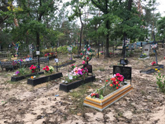 Le cimetière, à 50 mètres de la maison de Maria