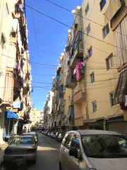 Un quartier résidentiel moyen à Beyrouth