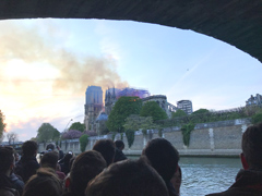 La Cathédrale Notre-Dame de Paris en flammes.