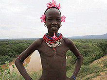 Africa，Ethiopia，the Karo People of the Omo Valley