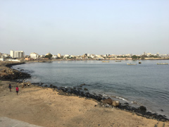 セネガルの首頭ダカールの海岸