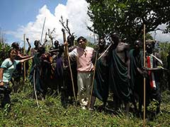 エチオピアコーディネーターのロケ現場からの写真：スルマ人