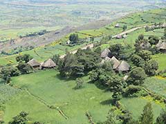 エチオピアの北部の集落
