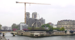 ノートルダム大聖堂：火災の3年後：復元工事の状況：2022年3月30日の写真