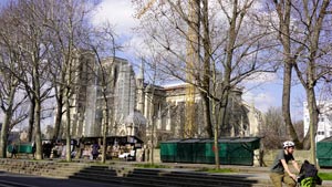 ノートルダム大聖堂：火災の3年後：復元工事の状況：2022年3月09日の写真